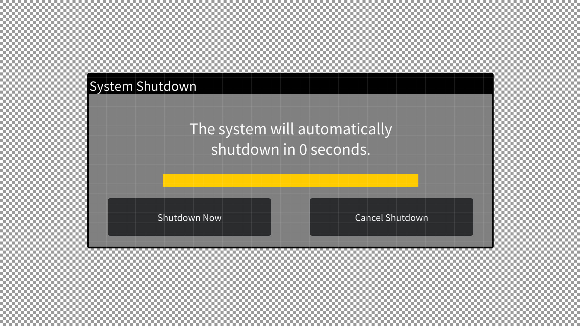 Shutdown confirmation